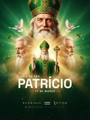 Dia de São Patrício 17 de Março PSD Editável