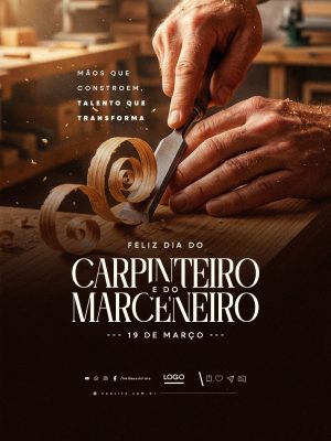 Dia do Carpinteiro e Marceneiro 19 de Março PSD Editável