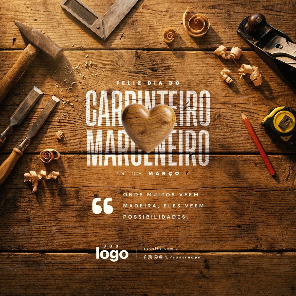  Dia do Carpinteiro e Marceneiro19 de Março PSD Editável