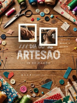 Dia do Artesão 19 de Março Do Talento Nasce a Beleza PSD Editável