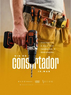 Dia do Consertador 19 de Março PSD Editável