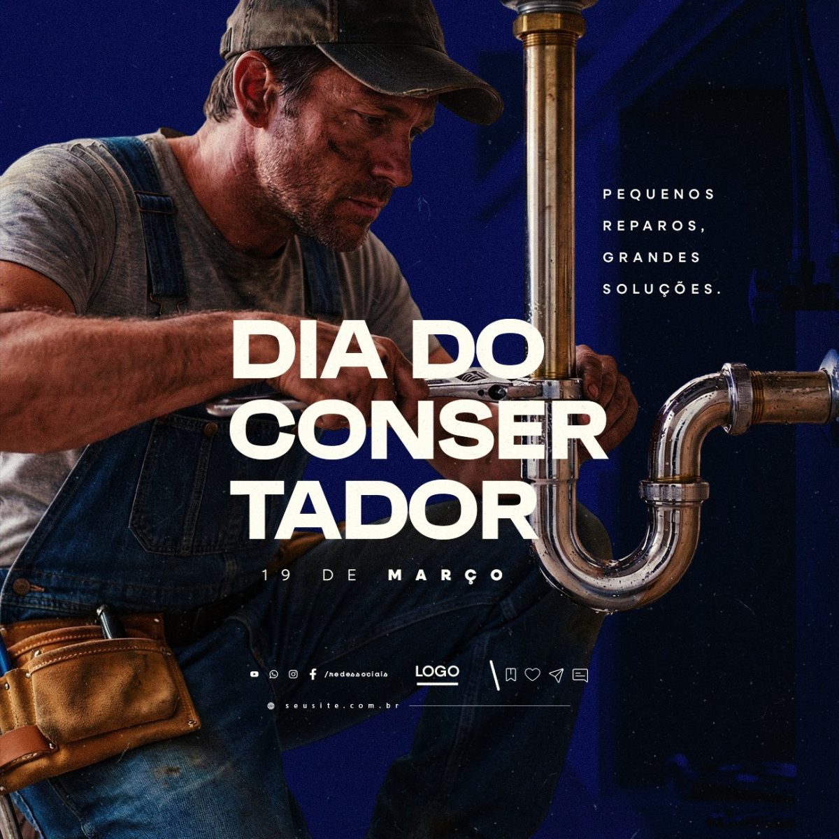 Dia do Consertador 19 de Março Pequenos Reparos PSD Editável