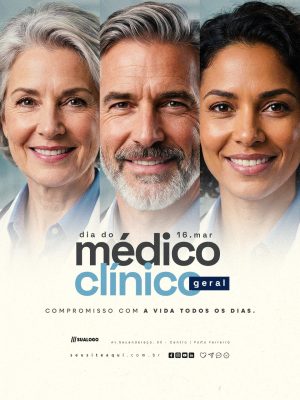 Dia do Médico Clínico Geral 16 Março PSD Editável