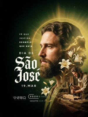 São José Dia de São José 19 Março Fé Que Inspira PSD Editável