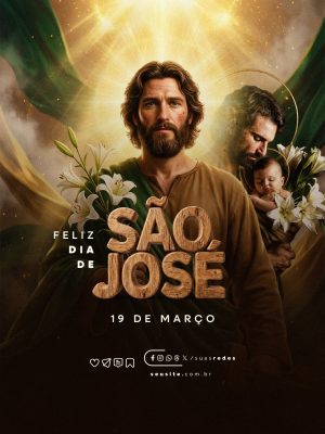 Feliz Dia de São José 19 de Março PSD Editável