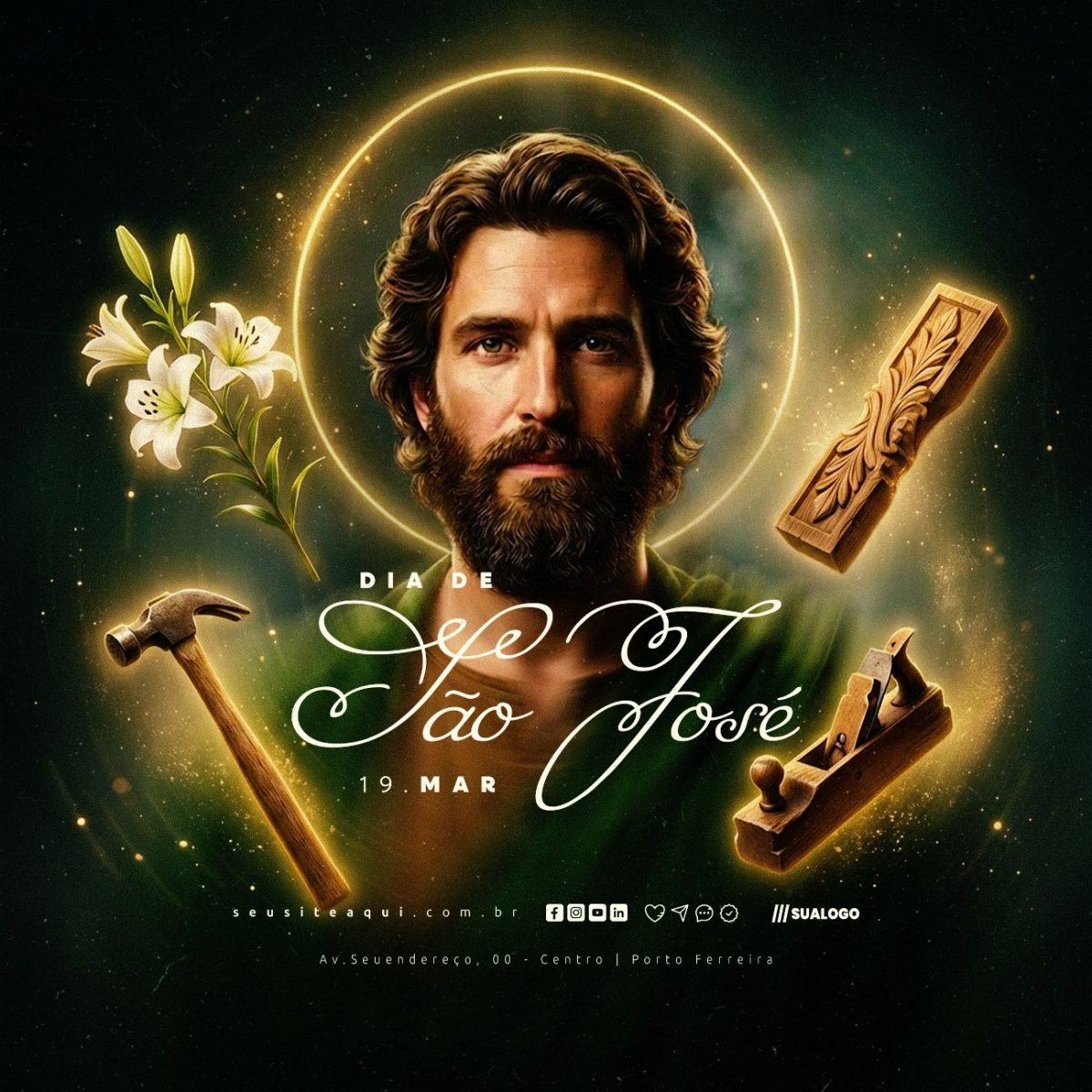 Dia de São José 19 Março PSD Editável