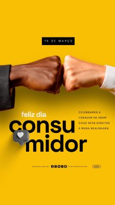 Story Feliz Dia do Consumidor 15 de Março Modelo de Post PSD Editável