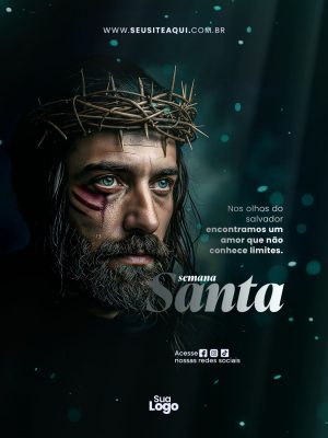 Feed Semana Santa Jesus Salvador Amor Sem Limites PSD Editável