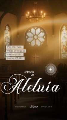 Sábado de Aleluia Quaresma Semana Santa Social Media PSD Editável