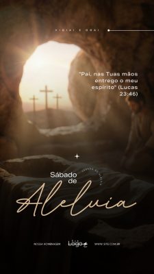 Sábado de Aleluia Quaresma Semana Santa Social Media PSD Editável