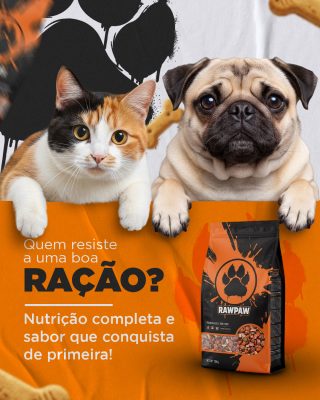 Ração Cães e Gatos Nutrição Completa Sabor Incrível PSD Editável