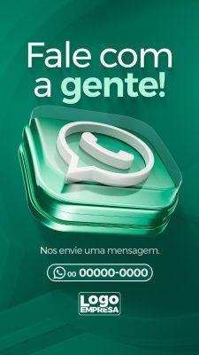 Fale com a Gente WhatsApp Contato Comercial PSD Editável
