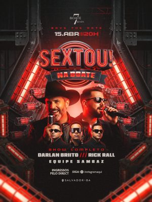 Sextou na Boate Show Completo Darlan Briito Rick Rall PSD Editável