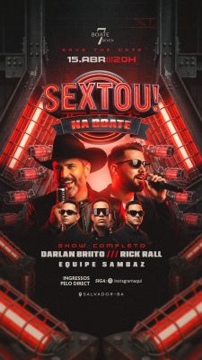 Sextou na Boate Seven Festa com Darlan Briito PSD Editável