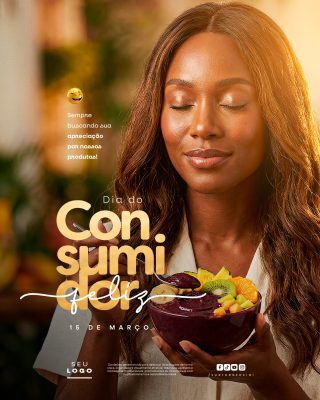 Dia do Consumidor Feliz 15 de Março Celebração Especial PSD Editável