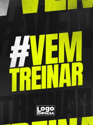 Fitness Treino Hash Vem Treinar Post Instagram Foco PSD Editável