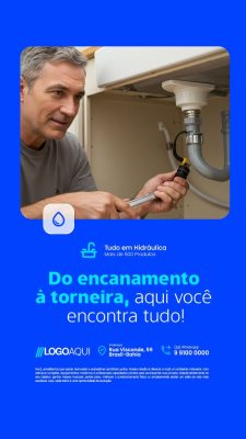 Story Hidráulicos Do Encanamento à Torneira Aqui Você Encontra Tudo PSD Editável