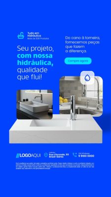 Story Hidráulicos Seu Projeto com Nossa Hidráulica PSD Editável