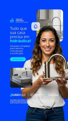 Story Hidráulicos Tudo Que Sua Casa Precisa em Hidráulica PSD Editável