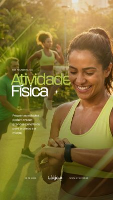 Dia Mundial da Atividade Física 06 de Abril Social Media PSD Editável