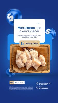 Story Peixaria Peixe Mais Fresco que o Amanhecer PSD Editável