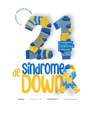 Sindrome de Down Dia Internacional Respeito Transforma o Mundo PSD Editável
