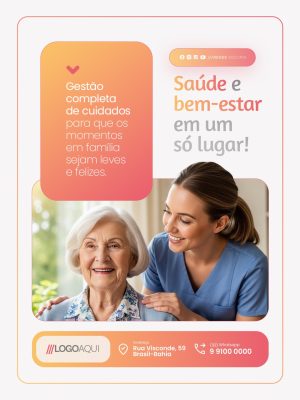 Saúde e Bem-Estar Em Um Só Lugar PSD Editável