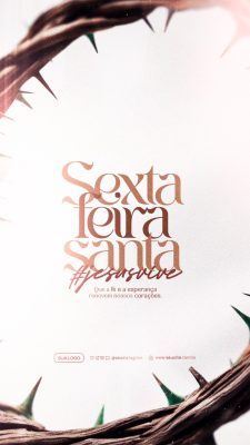 Sexta-Feira Santa Que a Fé e a Esperança Renovagem PSD Editável
