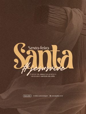 Sexta-feira Santa Jesus Vive O Amor Social Media PSD Editável