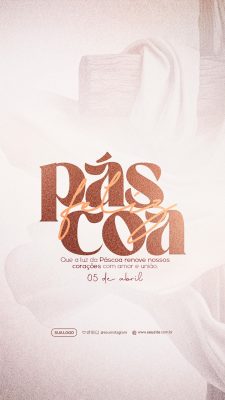 Feliz Páscoa Que a Luz da Páscoa Renove Arte Digital PSD Editável