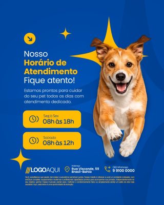 Petshop Horário de Atendimento PSD Editável