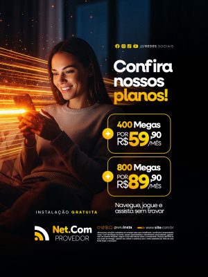 Provedor de Internet Confira Nossos Planos Internet PSD Editável
