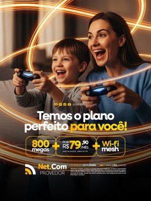 Provedor de Internet  Temos o Plano Perfeito Para Você PSD Editável