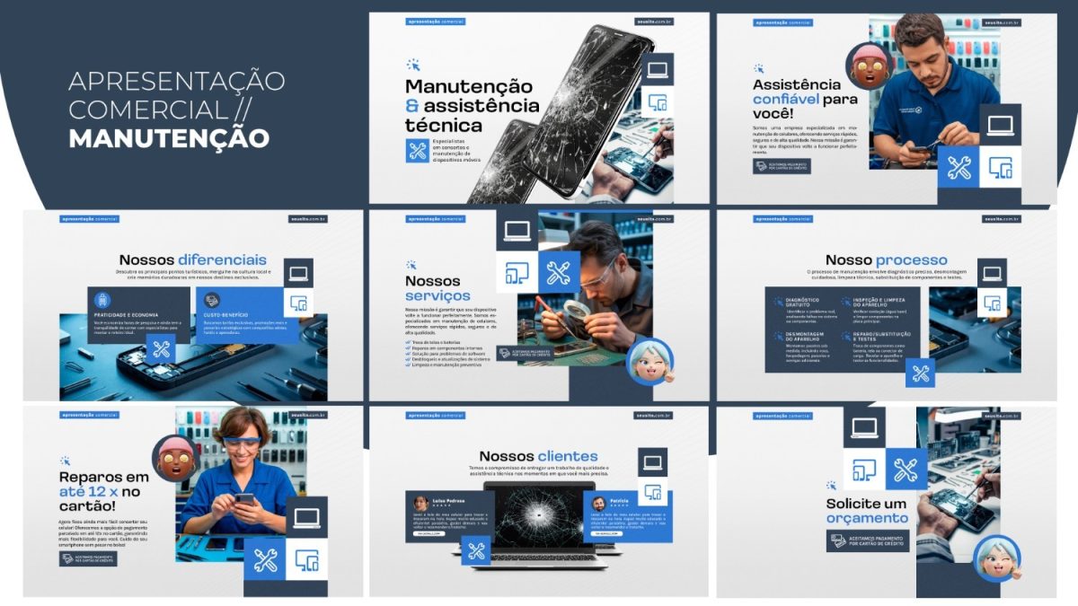 Apresentação Comercial Manutenção PSD Editável