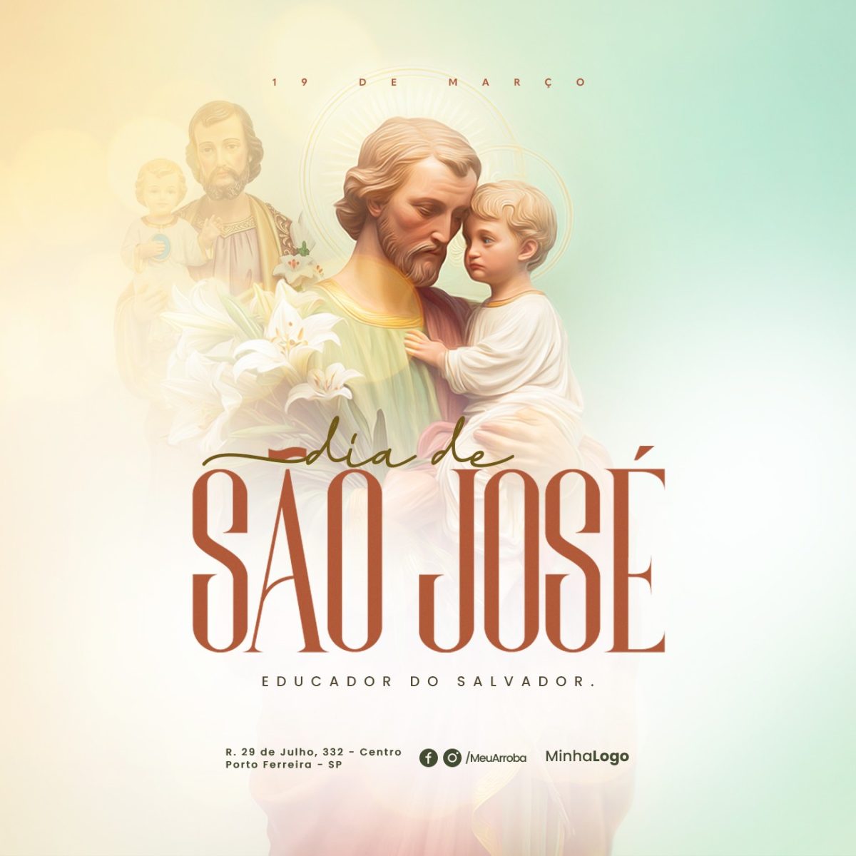 Dia de São José 19 de Março PSD Editável