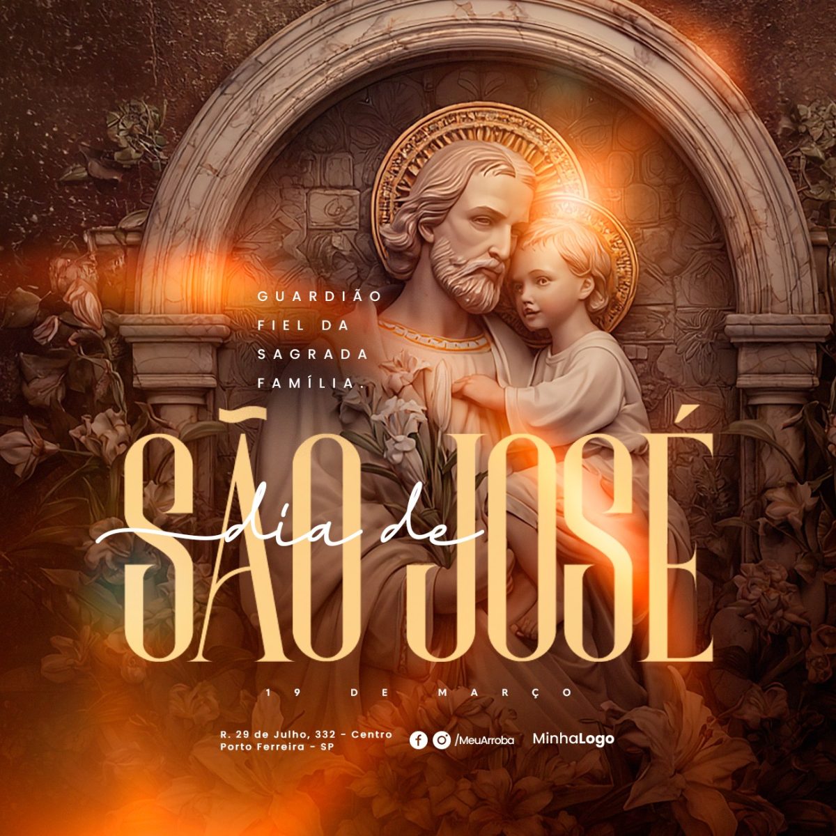 Dia de São José 19 de Março PSD Editável