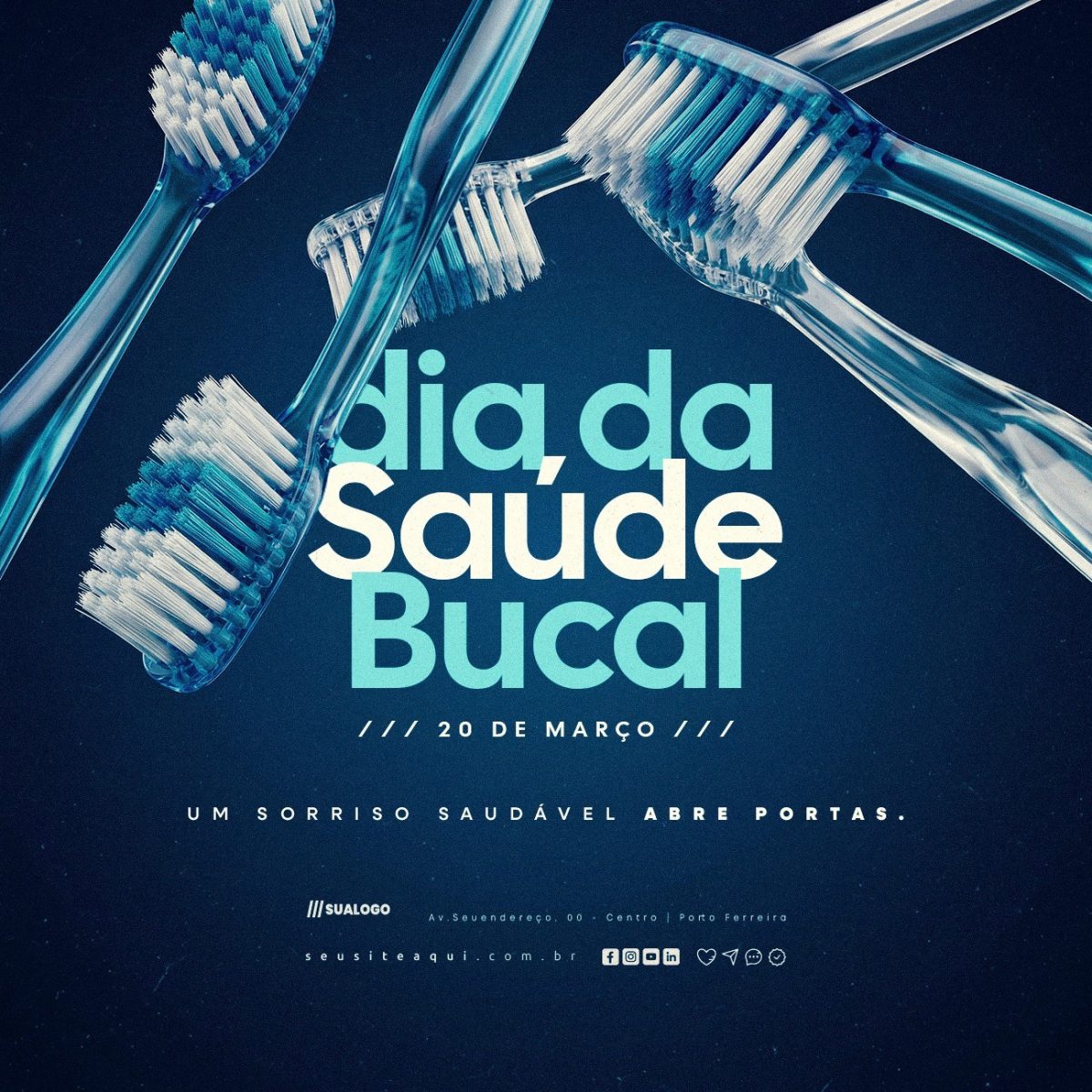 Dia da Saúde Bucal 20 de Março PSD Editável