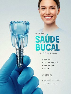 Dia de Saúde Bucal 20 de Março PSD Editável