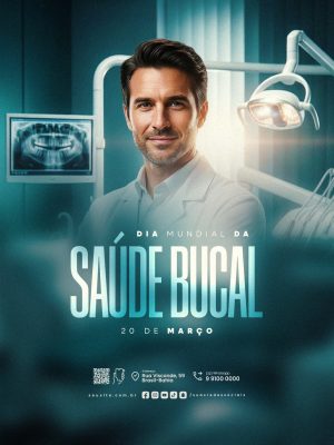 Dia Mundial da Saúde Bucal 20 de Março PSD Editável