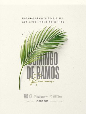 Domingo de Ramos 29 Março Hosana Bendito Seja o Rei PSD Editável