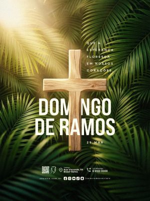 Domingo de Ramos 29 de Março Que A Esperança Floresça PSD Editável