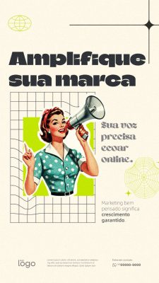 Story Marketing Digital Amplifique Sua Marca Crescimento Garantido PSD Editável