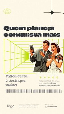 Story Marketing Digital Planejamento Conquista Mais Tática Certa é Destaque PSD Editável