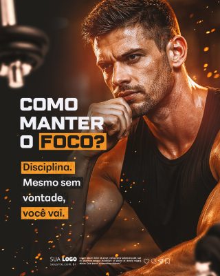 Fitness Como Manter O Foco Disciplina Motivação PSD Editável