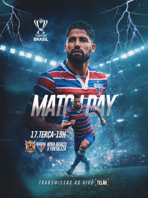 Copa do Brasil Matchday Fortaleza vs Nova Iguaçu Banner Jogo PSD Editável