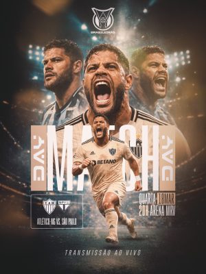 Brasileirão Atlético MG x São Paulo Match Day PSD Editável