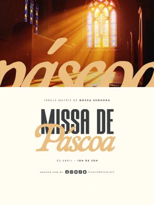 Missa de Páscoa 05 de Abril PSD Editável