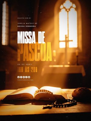 Missa de Páscoa 05 de Abril PSD Editável