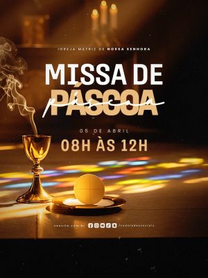 Missa de Páscoa 05 Abril PSD Editável