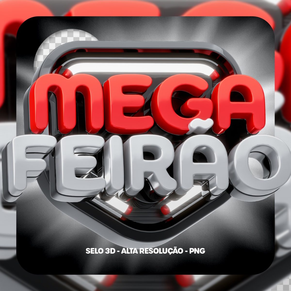 Mega Feirão Selo 3D PSD 